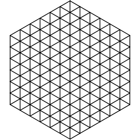 This Is A Six Triangles Per Side Hexagon Grid That Is Transparent As