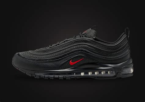 A Blacked Out Nike Air Max 97 Comes Accented By University Red