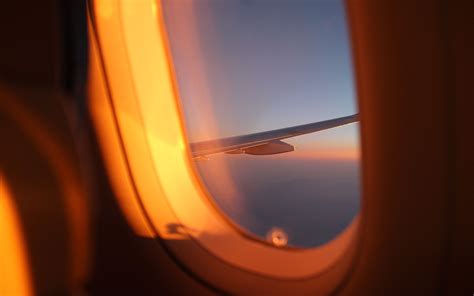 Airplane Window Outside Sunset View 4k Hd 4k Wallpaper Hdwallpaper