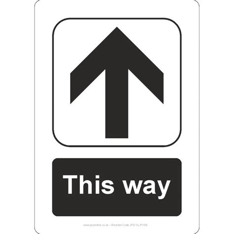 This Way Up Arrow Sign Jps Online