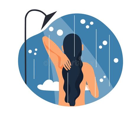 Woman Taking Shower Stock Vector Illustration Of Beauty 233625003