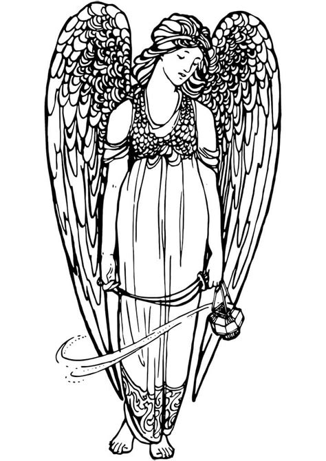Pretty Angel Coloring Page Free Printable Coloring Pages For Kids