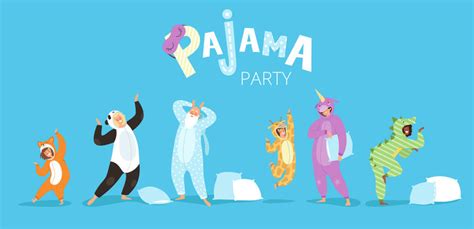 Pajama Party Cartoon Clipart