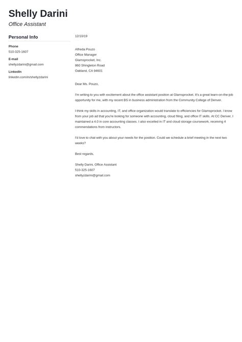 Office Assistant Cover Letter Examples And Templates For 2024