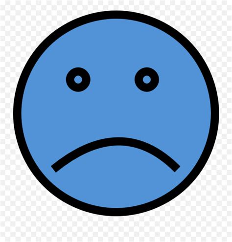 Royalty Free Clipart Sad Face Blue Sad Face Cartoon Emojibummed