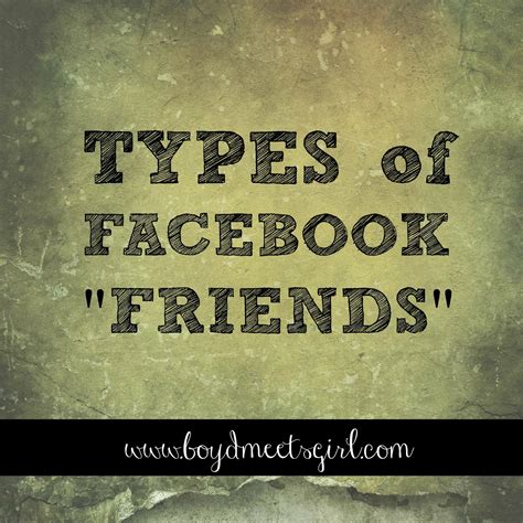 Types Of Facebook Friends