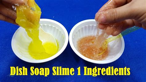 Dish Soap Slime 1 Ingredients Easy Slime 1 Ingredients Youtube