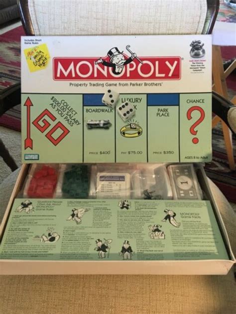 vintage parker bros classic monopoly board game winning token complete ebay