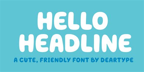 Hello Headline Webfont And Desktop Font Myfonts