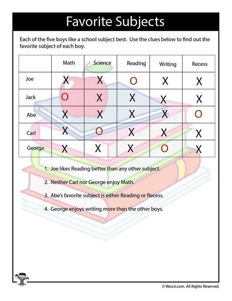 Four free printable logic puzzles that use winter vocabulary. Classroom Intermediate Logic Puzzle - ANSWERS | Woo! Jr ...