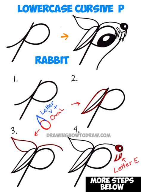 There are no joins between the letters g q j or y in italic cursive. How to Draw Cartoon Bunny Rabbit from Lowercase Letter r ...