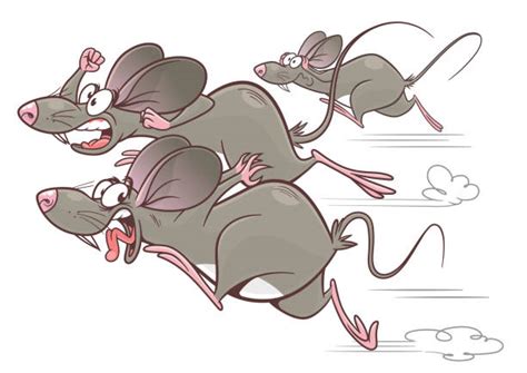 Rat Running Clipart Illustration