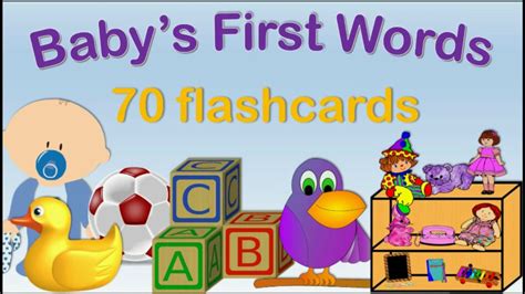 Babys First Words 70 Flashcards Youtube