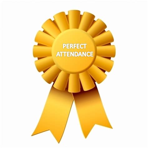 Perfect Attendance Golden Award Free Image Download
