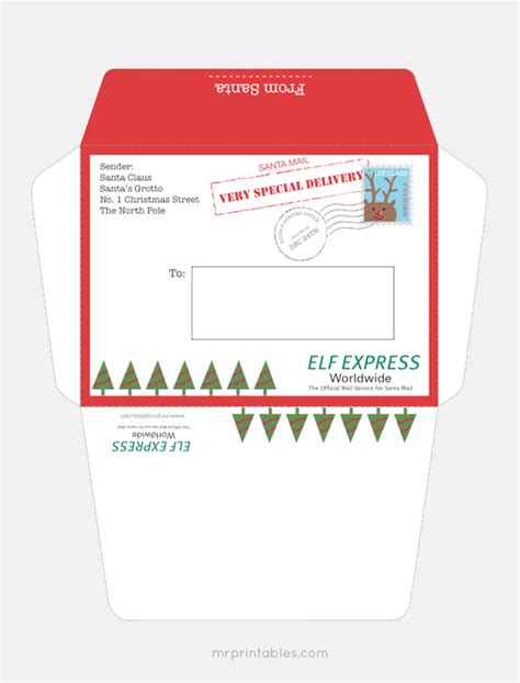 When you want a letter in the form of a postcard, this template. Free Printable Santa Envelopes - FREE DOWNLOAD - Printable Templates Lab