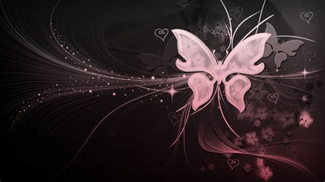 Download Black And Pink Butterfly Wallpaper White By Josephm62