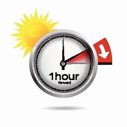 Daylight Saving Vector Summer Clock Clip Illustrations