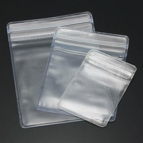 3size Strong Thick Grip Resealable Zip Lock Bag Self Seal Clear Plastic