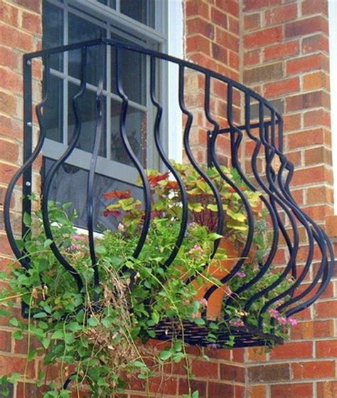 Custom Wrought Iron Window Planters Boxes Balcony Covers Rails And
