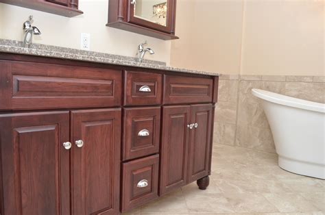 Jeffrey alexander provides quality vanities in a variety of sizes and finishes to give your bathroom. Munster, IN. Upscale Cherry Bathroom - Traditional ...