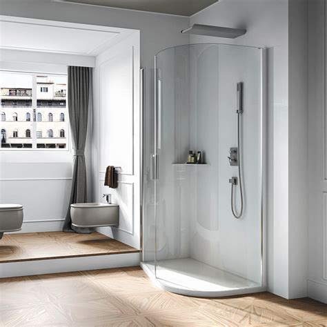 Glass Shower Cubicle LUXOR 120S Relax Srl With Hinged Door