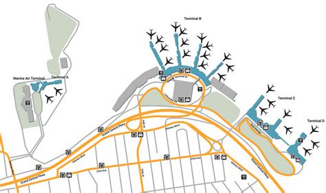 Lga Terminal B Map