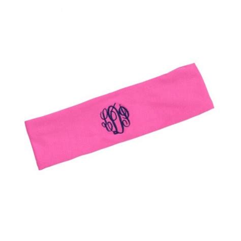 Items Similar To Monogrammed Hot Pink Active Headband Personalized