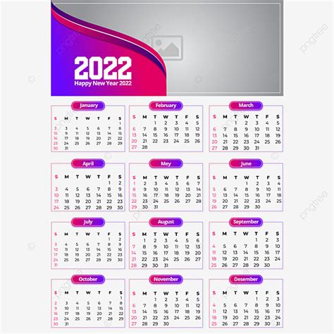 Gambar Desain Kalender 2022 Vektor Templat Untuk Unduh Gratis Di Pngtree