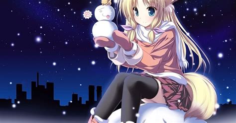 21 Neko Christmas Anime Girl Wallpaper Anime Wallpaper