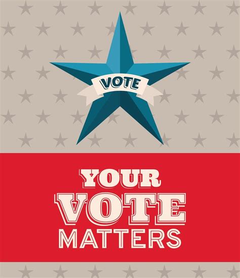 your vote matters banner and star vector design 2089057 vector art at vecteezy