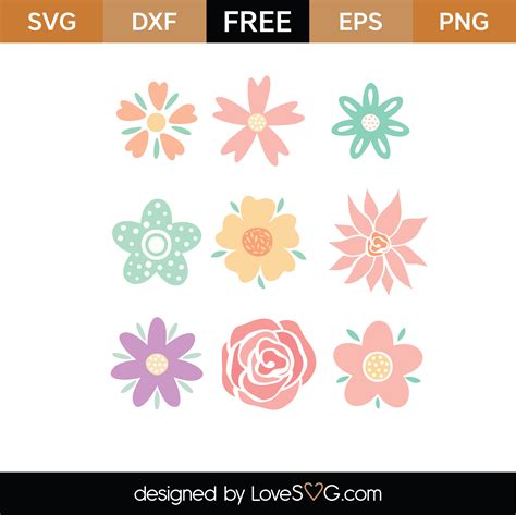 Free Flowers Svg Cut File