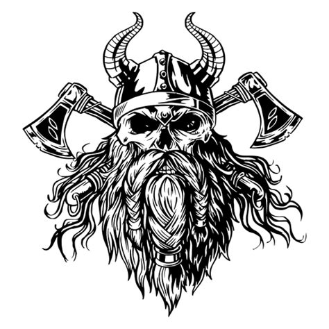 Viking Skull With Axes Png And Svg Design For T Shirts