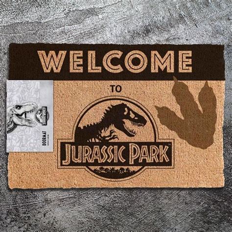 Official Welcome To Jurassic Park 3d Footprint Door Mat Jurassic Park