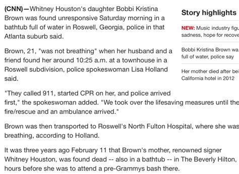 Houston died at age 48 in 2012, accidentally drowning in a bathtub with additional complications of houston's daughter, bobbi kristina, 22, was found unresponsive in a bathtub, and died six months later. free to find truth: 44 86 | Whitney Houston's Daughter ...