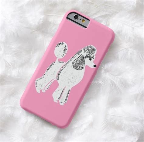White Poodle Pink Iphone 6 Case