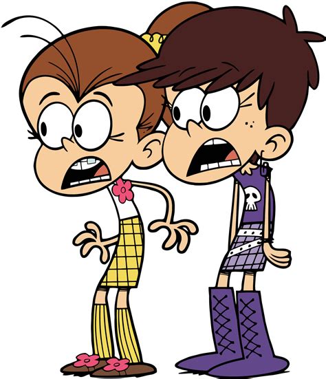 Download They Look Really Suprised Loud House Luna And Luan Png Image