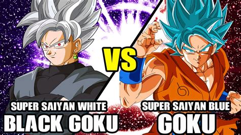 Super Saiyan White Black Goku Vs Super Saiyan Blue Goku