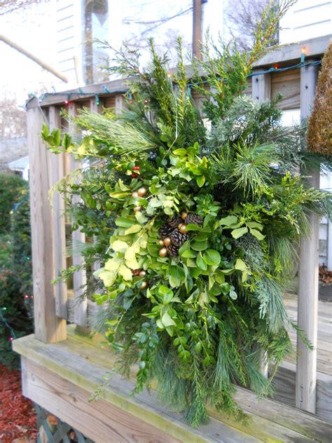 Holiday Greenery Swag Christmas Decorations Winter Planter Holiday