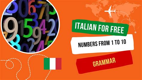 Learn Italian For Free Numbers From 1 To 10 In Italian Language