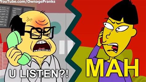 Angry Asian Restaurant Prank Call Animated Ownage Pranks Angry