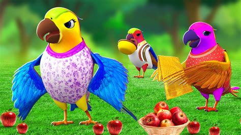 Chitti Chilakamma బుర్రు పిట్ట Parrots 3d Animation Telugu Rhymes