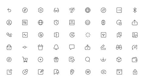 Pixel Perfect Basic User Interface Essential Set Line Outline Icons