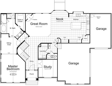 Messina Ivory Homes Floor Plan Main Level Master Studies Study