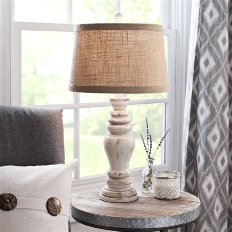 Industrial farmhouse details meet a minimalist silhouette in this table lamp to create a coastal farmhouse accent on your console or end table. Simple, stylish, and stunning. | Table lamps living room ...
