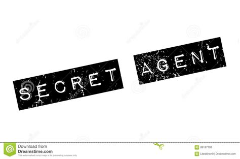 Secret Agent Rubber Stamp Cartoon Vector 89197193