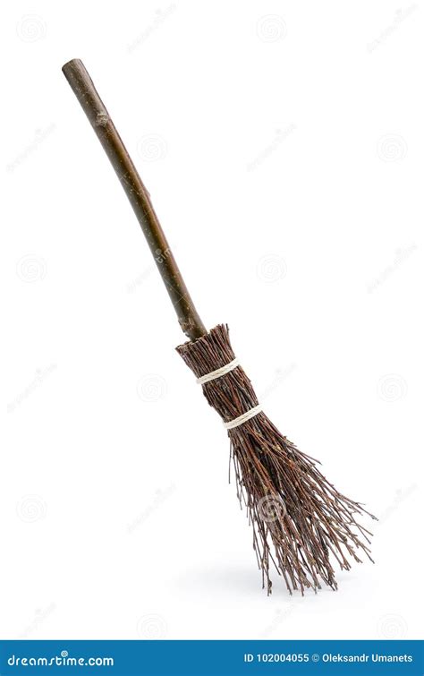 Witch`s Magic Broom Isolated On White Background Stock Image Image Of