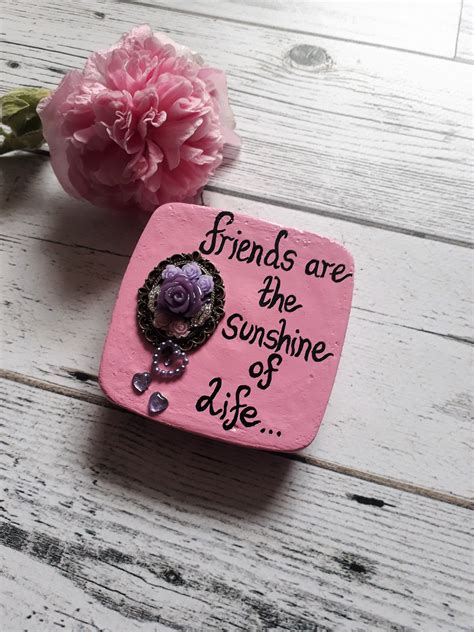 Small Pink Friendship Pebble Keepsake Gift For Friend Etsy Uk