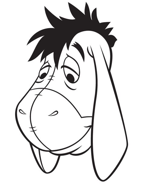 Easy Eeyore Coloring Page H And M Coloring Pages