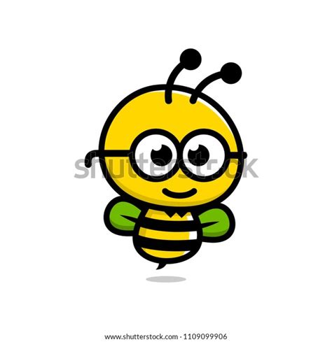 Cute Bee Eye Glasses Icon Logo เวกเตอร์สต็อก ปลอดค่าลิขสิทธิ์ 1109099906 Shutterstock