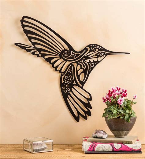 hummingbird silhouette metal wall art wind and weather